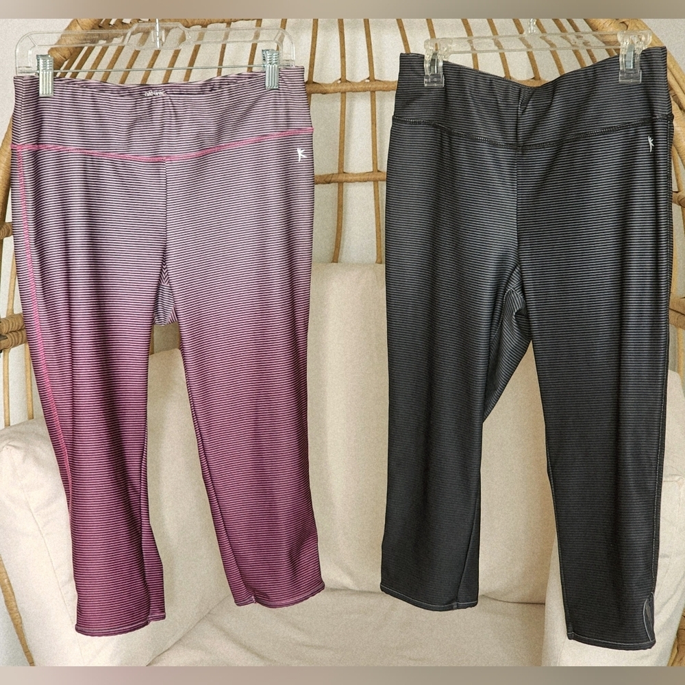 Danskin Now Fitted Dri-More Activewear Women's Capri's 2-pair Size L (12-14)